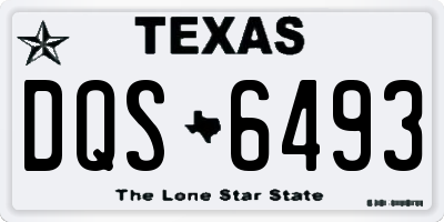 TX license plate DQS6493