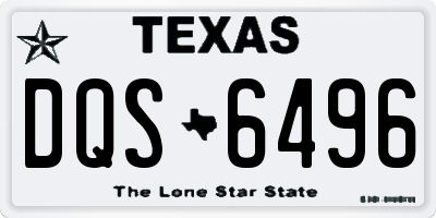 TX license plate DQS6496