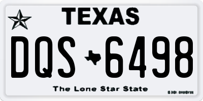 TX license plate DQS6498