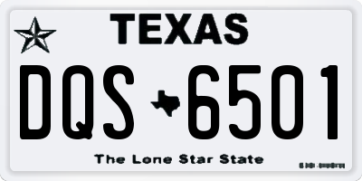 TX license plate DQS6501