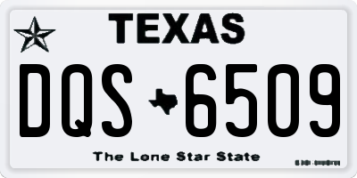 TX license plate DQS6509