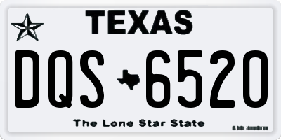 TX license plate DQS6520