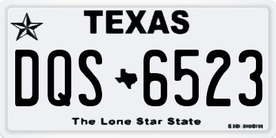TX license plate DQS6523