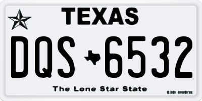 TX license plate DQS6532