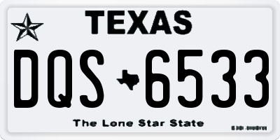 TX license plate DQS6533