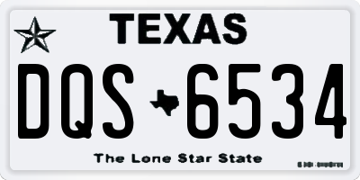 TX license plate DQS6534