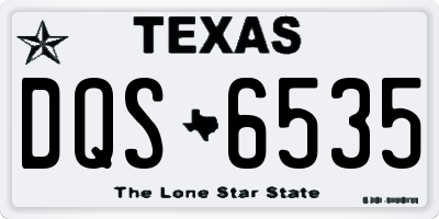 TX license plate DQS6535