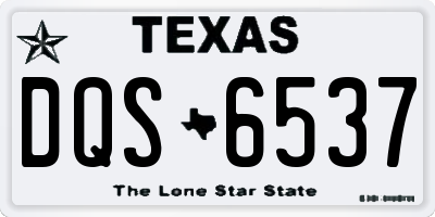 TX license plate DQS6537