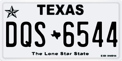 TX license plate DQS6544
