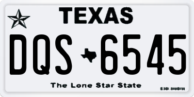 TX license plate DQS6545