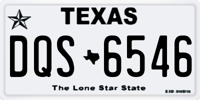 TX license plate DQS6546