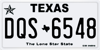 TX license plate DQS6548