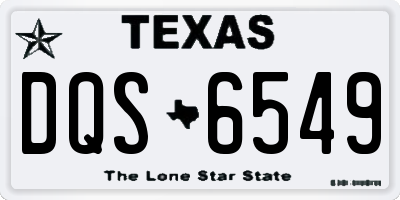 TX license plate DQS6549