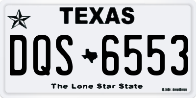 TX license plate DQS6553