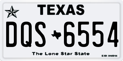 TX license plate DQS6554