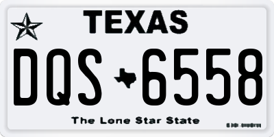 TX license plate DQS6558
