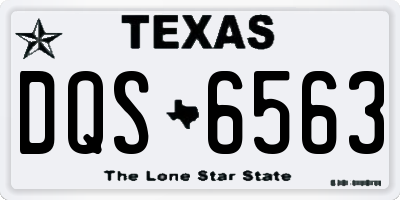 TX license plate DQS6563