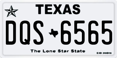 TX license plate DQS6565