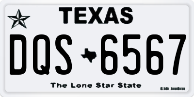 TX license plate DQS6567