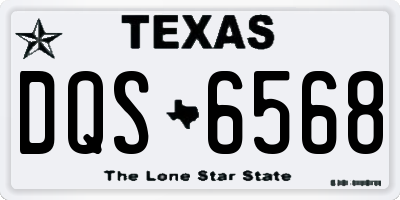 TX license plate DQS6568