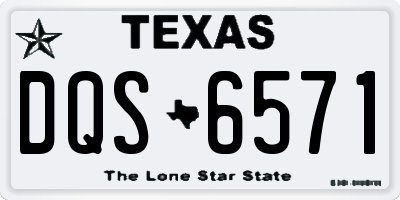 TX license plate DQS6571
