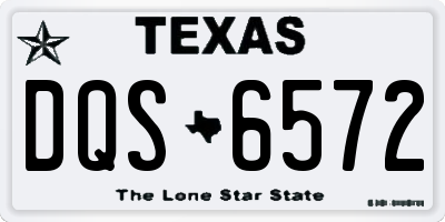 TX license plate DQS6572