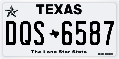 TX license plate DQS6587