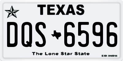 TX license plate DQS6596