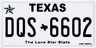 TX license plate DQS6602