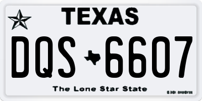 TX license plate DQS6607