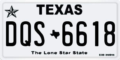 TX license plate DQS6618