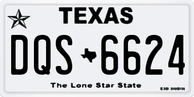 TX license plate DQS6624