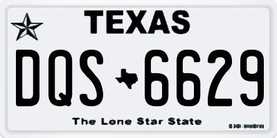 TX license plate DQS6629