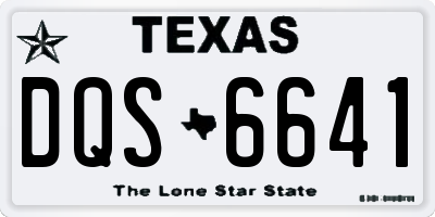 TX license plate DQS6641