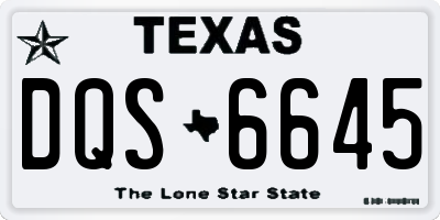 TX license plate DQS6645