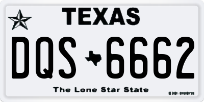 TX license plate DQS6662