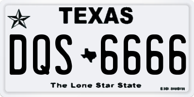 TX license plate DQS6666