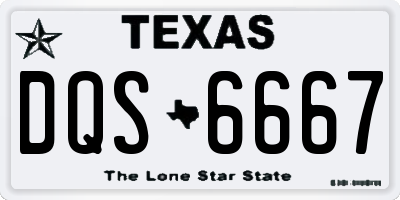 TX license plate DQS6667