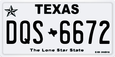 TX license plate DQS6672