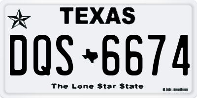 TX license plate DQS6674