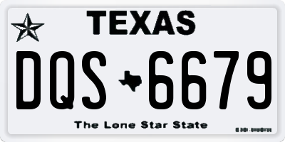 TX license plate DQS6679