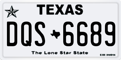 TX license plate DQS6689