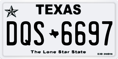 TX license plate DQS6697