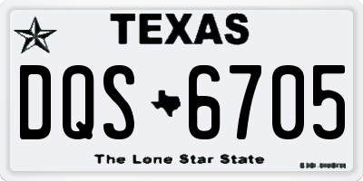 TX license plate DQS6705