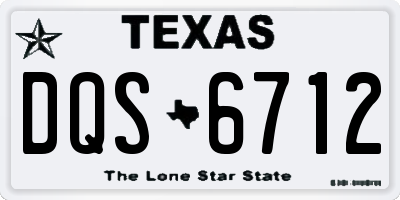 TX license plate DQS6712