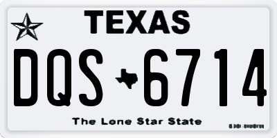TX license plate DQS6714