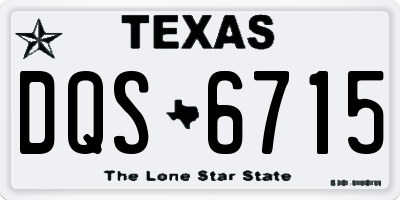 TX license plate DQS6715