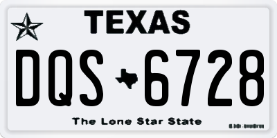 TX license plate DQS6728