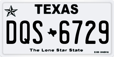 TX license plate DQS6729