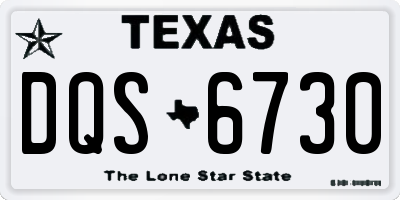 TX license plate DQS6730